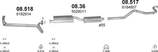 Polmo POLMO00710 - Система випуску ОГ autocars.com.ua