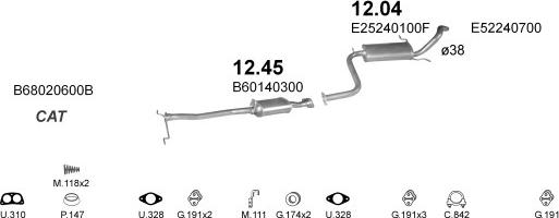 Polmo POLMO00724 - Система випуску ОГ autocars.com.ua