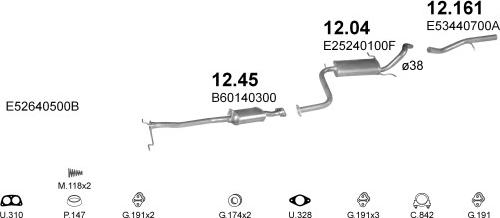 Polmo POLMO00726 - Система випуску ОГ autocars.com.ua