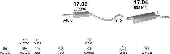 Polmo POLMO00762 - Система випуску ОГ autocars.com.ua
