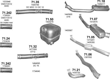 Polmo POLMO00805 - Система випуску ОГ autocars.com.ua