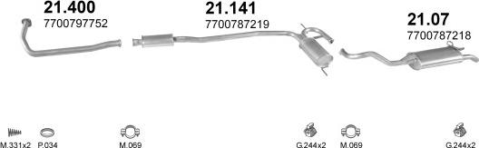 Polmo POLMO00828 - Система випуску ОГ autocars.com.ua