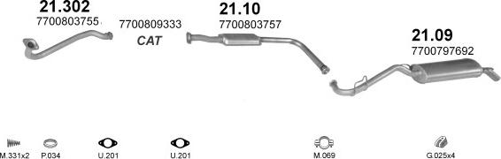 Polmo POLMO00835 - Система випуску ОГ autocars.com.ua