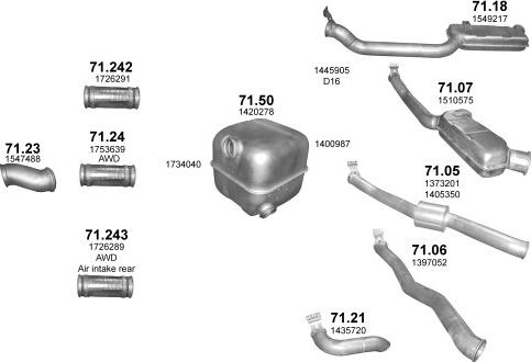 Polmo POLMO00841 - Система випуску ОГ autocars.com.ua