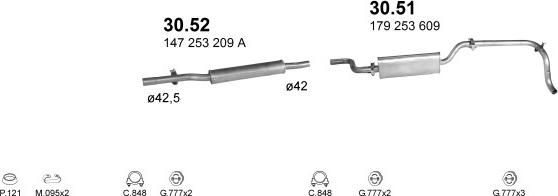 Polmo POLMO00858 - Система випуску ОГ autocars.com.ua