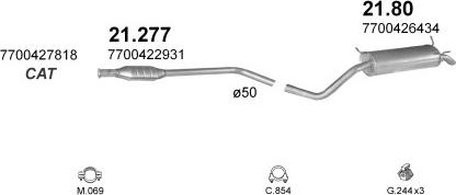 Polmo POLMO00867 - Система випуску ОГ autocars.com.ua