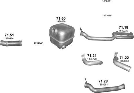 Polmo POLMO00890 - Система випуску ОГ autocars.com.ua