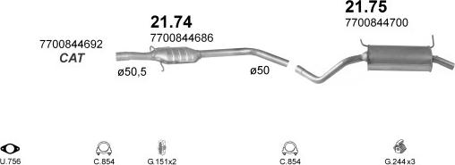 Polmo POLMO00909 - Система випуску ОГ autocars.com.ua