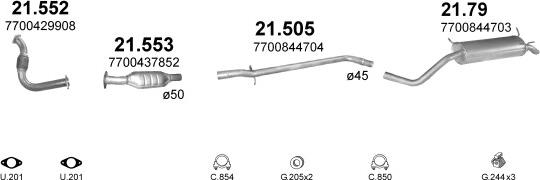 Polmo POLMO00927 - Система випуску ОГ autocars.com.ua