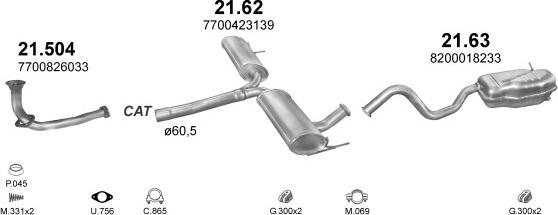 Polmo POLMO00930 - Система випуску ОГ autocars.com.ua