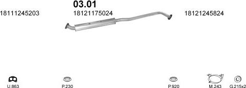 Polmo POLMO00992 - Система випуску ОГ autocars.com.ua