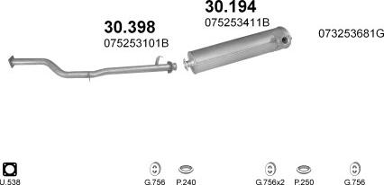 Polmo POLMO01014 - Система випуску ОГ autocars.com.ua