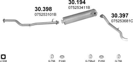 Polmo POLMO01016 - Система випуску ОГ autocars.com.ua