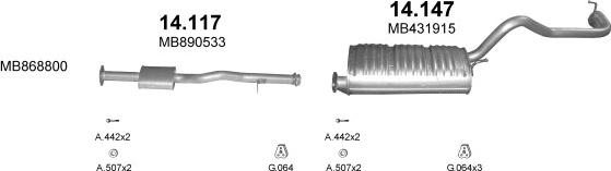 Polmo POLMO01031 - Система випуску ОГ autocars.com.ua