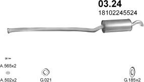 Polmo POLMO01034 - Система випуску ОГ autocars.com.ua