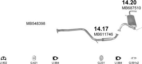 Polmo POLMO01038 - Система випуску ОГ autocars.com.ua