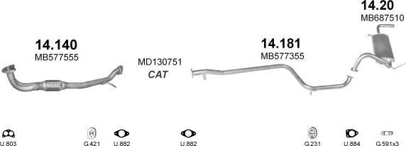 Polmo POLMO05632 - Система випуску ОГ autocars.com.ua