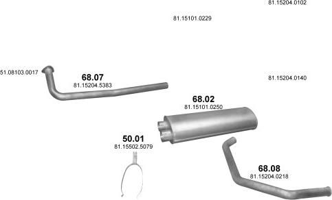 Polmo POLMO01052 - Система випуску ОГ autocars.com.ua