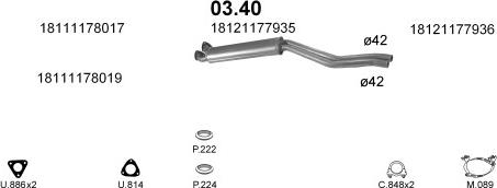 Polmo POLMO01071 - Система випуску ОГ autocars.com.ua
