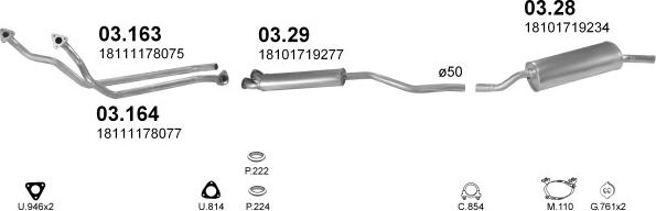 Polmo POLMO01075 - Система випуску ОГ autocars.com.ua