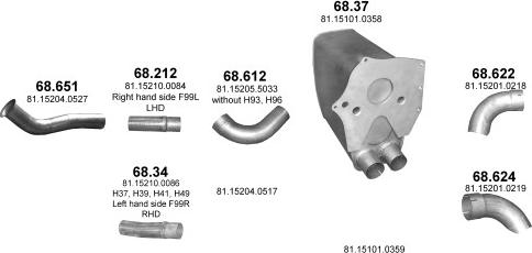 Polmo POLMO01079 - Система випуску ОГ autocars.com.ua