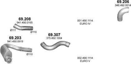 Polmo POLMO01099 - Система випуску ОГ autocars.com.ua