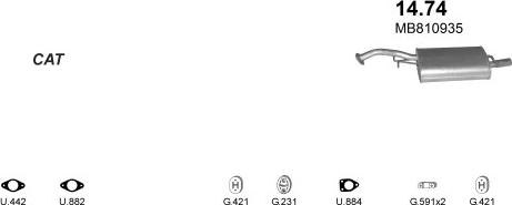 Polmo POLMO01188 - Система випуску ОГ autocars.com.ua