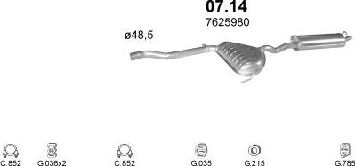 Polmo POLMO01256 - Система випуску ОГ autocars.com.ua