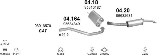 Polmo POLMO01375 - Система випуску ОГ autocars.com.ua
