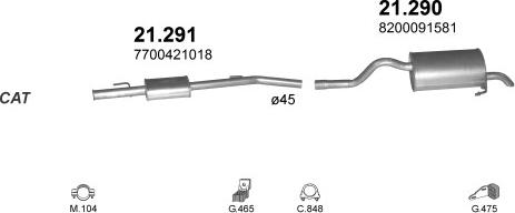 Polmo POLMO01446 - Система випуску ОГ autocars.com.ua