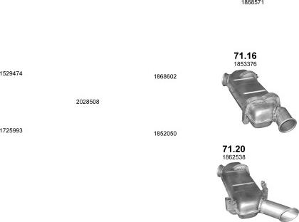 Polmo POLMO01471 - Система випуску ОГ autocars.com.ua