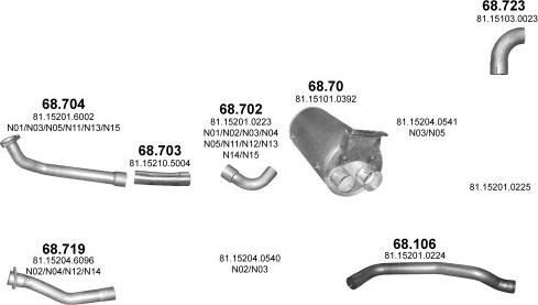 Polmo POLMO01472 - Система випуску ОГ autocars.com.ua