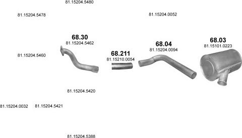 Polmo POLMO01489 - Система випуску ОГ autocars.com.ua