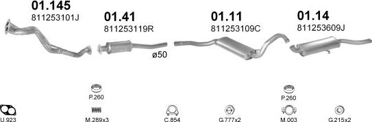 Polmo POLMO01600 - Система випуску ОГ autocars.com.ua