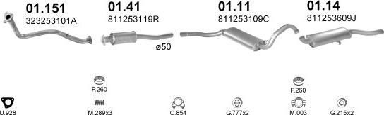 Polmo POLMO01606 - Система випуску ОГ autocars.com.ua