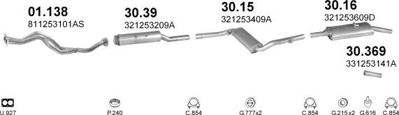 Polmo POLMO01779 - Система випуску ОГ autocars.com.ua