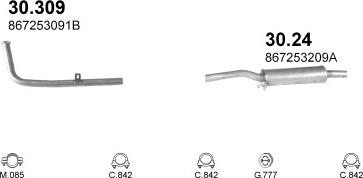 Polmo POLMO01907 - Система випуску ОГ autocars.com.ua