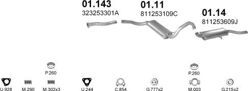 Polmo POLMO02002 - Система випуску ОГ autocars.com.ua