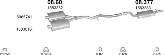 Polmo POLMO02064 - Система випуску ОГ autocars.com.ua
