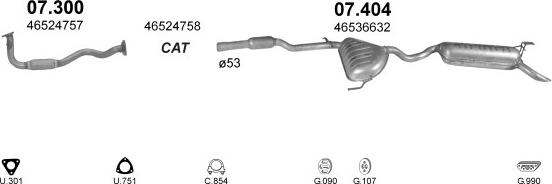 Polmo POLMO02091 - Система випуску ОГ autocars.com.ua