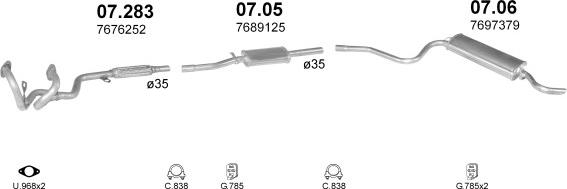 Polmo POLMO02112 - Система випуску ОГ autocars.com.ua