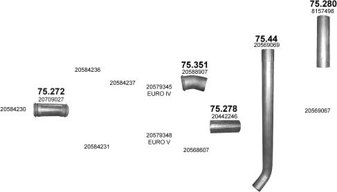 Polmo POLMO02124 - Система випуску ОГ autocars.com.ua