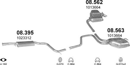 Polmo POLMO03464 - Система випуску ОГ autocars.com.ua