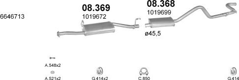 Polmo POLMO03743 - Система випуску ОГ autocars.com.ua