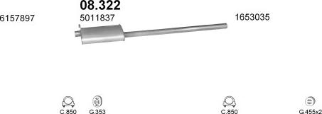 Polmo POLMO03801 - Система випуску ОГ autocars.com.ua