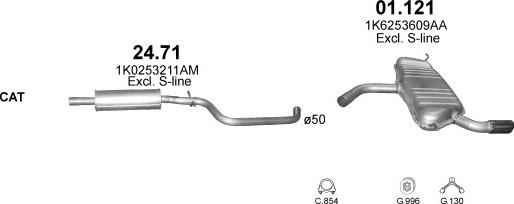 Polmo POLMO04193 - Система випуску ОГ autocars.com.ua