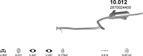 Polmo POLMO04201 - Система випуску ОГ autocars.com.ua