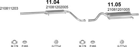 Polmo POLMO04451 - Система випуску ОГ autocars.com.ua