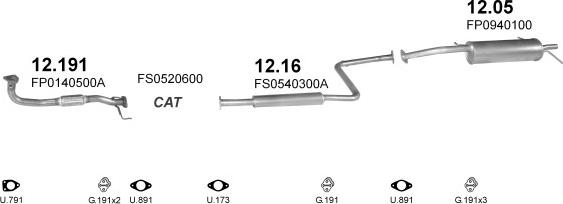 Polmo POLMO05024 - Система випуску ОГ autocars.com.ua