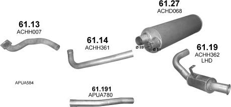 Polmo POLMO05576 - Система випуску ОГ autocars.com.ua